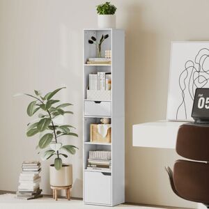 ZYNTHORIXZZ Bibliothèque avec 6 niveaux réglable à 3 niveaux avec tiroir porte de cabinet étagère adaptable étagère dexposition blanc Blanc - Publicité ZYNTHORIXZZ Bibliothèque avec 6 niveaux réglable à 3 niveaux avec tiroir porte de cabinet étagère adaptable étagère dexposition blanc Blanc - Publicité
