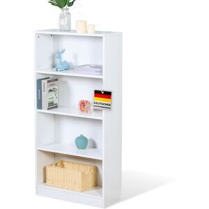 KARAT Bibliothèque Maine Étagère blanche sur pied en bois à 3/4/6 étages Blanc 60 x 24 x 121.5 cm (4 étages) Blanc - Publicité KARAT Bibliothèque Maine Étagère blanche sur pied en bois à 3/4/6 étages Blanc 60 x 24 x 121.5 cm (4 étages) Blanc - Publicité