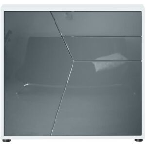 Vladon Buffet Benny Commode avec 2 portes et 2 tiroirs Blanc mat-Gris haute brillance (79 x 74 x 36 cm) Blanc - Publicité Vladon Buffet Benny Commode avec 2 portes et 2 tiroirs Blanc mat-Gris haute brillance (79 x 74 x 36 cm) Blanc - Publicité