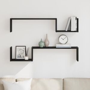 VIDAXL HSF®Meuble Étagère Murale avec étagère - 2 pcs - Chêne noir 100x15x20 cm - Étagère flottante/Étagère de rangement suspendue Noir - Publicité VIDAXL HSF®Meuble Étagère Murale avec étagère - 2 pcs - Chêne noir 100x15x20 cm - Étagère flottante/Étagère de rangement suspendue Noir - Publicité