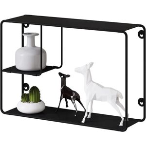 EUGAD Étagère Murale en Fer à 3 Niveaux Petite Étagère Murale Étagère Flottante Style Industriel 38 x115x255cm Noir Noir - Publicité EUGAD Étagère Murale en Fer à 3 Niveaux Petite Étagère Murale Étagère Flottante Style Industriel 38 x115x255cm Noir Noir - Publicité