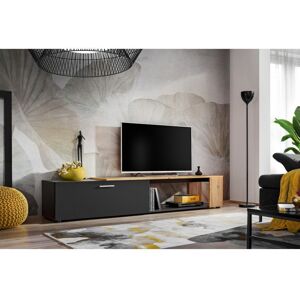 DECONATION Meuble TV Maze II - Noir/Beige - L 200 x H 39 X P 40 cm Beige - Publicité DECONATION Meuble TV Maze II - Noir/Beige - L 200 x H 39 X P 40 cm Beige - Publicité