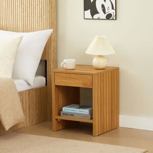 BAÏTA Table de chevet LIMA effet chêne 1 tiroir - Bois Marron - Publicité BAÏTA Table de chevet LIMA effet chêne 1 tiroir - Bois Marron - Publicité