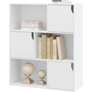 EUGAD Bibliothèque avec 6 Compartiments Étagère de Rangement avec Portes en Bois Composé 80x30x96cm Blanc E0AG0077 Blanc - Publicité EUGAD Bibliothèque avec 6 Compartiments Étagère de Rangement avec Portes en Bois Composé 80x30x96cm Blanc E0AG0077 Blanc - Publicité