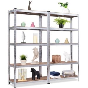 COSTWAY Lot 2 Étagères Garage Rangement Atelier Charge Lourde 875KG 90X40X180CM à 5 Niveaux Ajustable pour Garage/Cuisine/Entrepôt Gris - Publicité COSTWAY Lot 2 Étagères Garage Rangement Atelier Charge Lourde 875KG 90X40X180CM à 5 Niveaux Ajustable pour Garage/Cuisine/Entrepôt Gris - Publicité