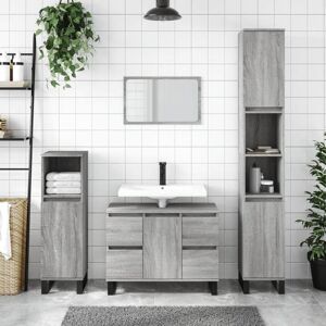 VIDAXL Meilleures Meuble de rangement Classique Armoire salle de bain - sonoma gris - 30x30x100cm SSD78883112 Gris - Publicité VIDAXL Meilleures Meuble de rangement Classique Armoire salle de bain - sonoma gris - 30x30x100cm SSD78883112 Gris - Publicité