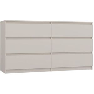 HOME COLLECTIVE Commode 140 cm - 6 Tiroirs - Meuble de Rangement Chambre - Dimensions 138x40x75 cm - Design Moderne et Élégant - Taupe Beige - Publicité HOME COLLECTIVE Commode 140 cm - 6 Tiroirs - Meuble de Rangement Chambre - Dimensions 138x40x75 cm - Design Moderne et Élégant - Taupe Beige - Publicité