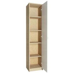 MATKAM Armoire de Bureau - Meuble de rangement Style contemporain - Blanc/Sonoma - 39x35x180 cm Blanc - Publicité MATKAM Armoire de Bureau - Meuble de rangement Style contemporain - Blanc/Sonoma - 39x35x180 cm Blanc - Publicité