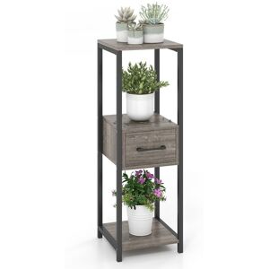 GOPLUS Support pour Plantes à 3 Niveaux avec Tiroir Etagère Autoportante Cadre Robuste Support de Pot de Fleurs Carré pour Gris - Publicité GOPLUS Support pour Plantes à 3 Niveaux avec Tiroir Etagère Autoportante Cadre Robuste Support de Pot de Fleurs Carré pour Gris - Publicité