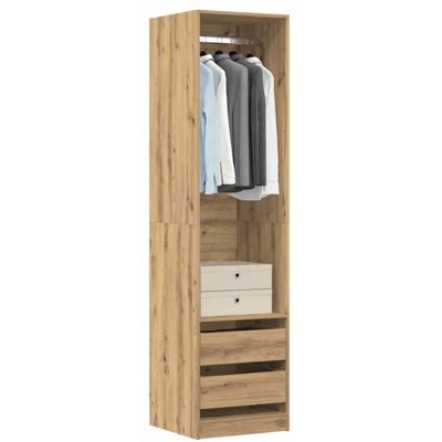 vidaXL Garde-robe chêne artisanal 50x50x200 cm bois dingénierie armoire de rangement organisateur de garde-robe armoire 3318629 Marron - Publicité vidaXL Garde-robe chêne artisanal 50x50x200 cm bois dingénierie armoire de rangement organisateur de garde-robe armoire 3318629 Marron - Publicité