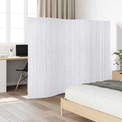 vidaXL Cloison de séparation bambou blanc largeur 250 cm hauteur 165 cm 241670 Blanc - Publicité vidaXL Cloison de séparation bambou blanc largeur 250 cm hauteur 165 cm 241670 Blanc - Publicité