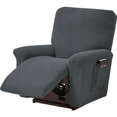 Housse de Fauteuil - PARAMOUNT CITY - Lot de 4 - Extensible - Antidérapante - Gris Foncé Gris - Publicité Housse de Fauteuil - PARAMOUNT CITY - Lot de 4 - Extensible - Antidérapante - Gris Foncé Gris - Publicité