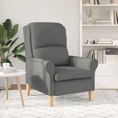 VIDAXL CLARENCE® Fauteuil simple - Chaise-Canapé - pour salon/chambre/bureau - Gris foncé 76x94x102 cm tissu LV5367 Gris - Publicité VIDAXL CLARENCE® Fauteuil simple - Chaise-Canapé - pour salon/chambre/bureau - Gris foncé 76x94x102 cm tissu LV5367 Gris - Publicité