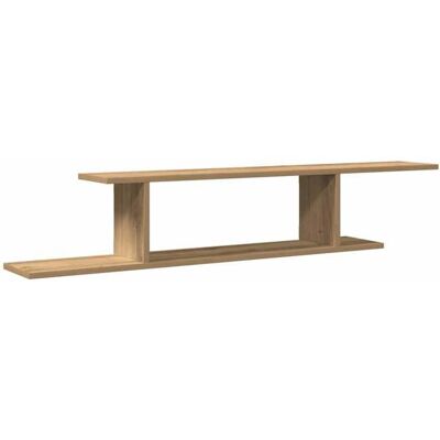 VIDAXL Style Élégance Chic - Étagère TV - Console MultimédiaTable Télé Flottante chêne artisanal 125x18x23cm - bois dingénierie &217169 Marron - Publicité VIDAXL Style Élégance Chic - Étagère TV - Console MultimédiaTable Télé Flottante chêne artisanal 125x18x23cm - bois dingénierie &217169 Marron - Publicité