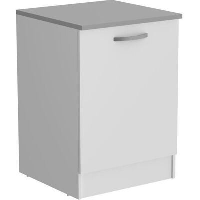 Meuble bas de cuisine OSLO - Blanc mat - 1 porte - L 60 x P 60 x H 86 cm Blanc - Publicité Meuble bas de cuisine OSLO - Blanc mat - 1 porte - L 60 x P 60 x H 86 cm Blanc - Publicité