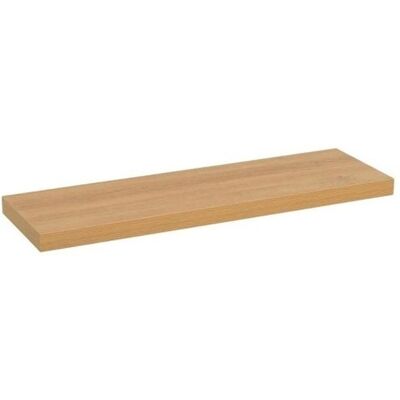 Étagère murale flottante - JUANIO - 80 x 24 x 4 cm - Chêne naturel - Fixation invisible - MDF + PVC Beige - Publicité Étagère murale flottante - JUANIO - 80 x 24 x 4 cm - Chêne naturel - Fixation invisible - MDF + PVC Beige - Publicité