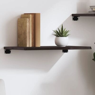 Étagère murale en chêne massif - vidaXL - 60x40x2 cm - Marron foncé - Bois traité - Capacité 20 kg - Bord vif Marron - Publicité Étagère murale en chêne massif - vidaXL - 60x40x2 cm - Marron foncé - Bois traité - Capacité 20 kg - Bord vif Marron - Publicité