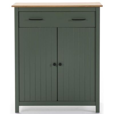 PEGANE Meuble de rangement meuble dappoint en pin massif décor ciré chêne et vert - Longueur 90 x Profondeur 40 x Hauteur 110 cm Vert - Publicité PEGANE Meuble de rangement meuble dappoint en pin massif décor ciré chêne et vert - Longueur 90 x Profondeur 40 x Hauteur 110 cm Vert - Publicité