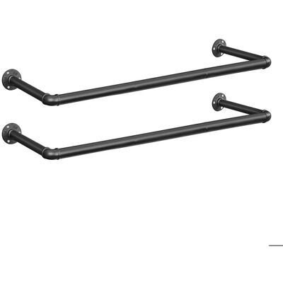 Lot de 2 Portants à vêtement industriel - SONGMICS - Noir - Capacité de 50 kg Noir - Publicité Lot de 2 Portants à vêtement industriel - SONGMICS - Noir - Capacité de 50 kg Noir - Publicité