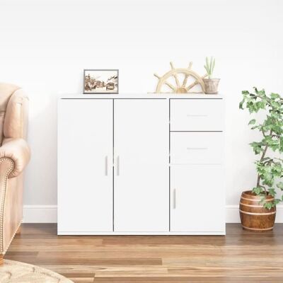 Buffet bas - VIDAXL - Blanc - Scandinave - Moderne - Laqué - Salle à manger - Meuble de séjour Blanc - Publicité Buffet bas - VIDAXL - Blanc - Scandinave - Moderne - Laqué - Salle à manger - Meuble de séjour Blanc - Publicité