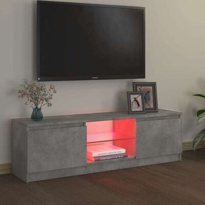 VIDAXL NEW®Meuble de salon - BESTMEUBLE - Meuble TV - TABLE TV - avec lumières LED - gris béton - 120x30x36cm FR8322410 Gris - Publicité VIDAXL NEW®Meuble de salon - BESTMEUBLE - Meuble TV - TABLE TV - avec lumières LED - gris béton - 120x30x36cm FR8322410 Gris - Publicité