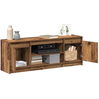 VIDAXL Marron Meuble TV - SOLOMON - Table de Télévision avec LED Bois Vieilli 1395x34x50 cm Bois dingénierie LV315 Marron - Publicité VIDAXL Marron Meuble TV - SOLOMON - Table de Télévision avec LED Bois Vieilli 1395x34x50 cm Bois dingénierie LV315 Marron - Publicité