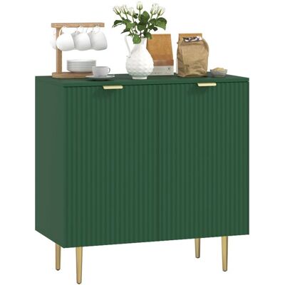 Buffet cuisine - meuble de rangement - HOMCOM - avec 2 portes étagère réglable pieds métalliques surélevés - 80x40x80cm - vert olive Vert - Publicité Buffet cuisine - meuble de rangement - HOMCOM - avec 2 portes étagère réglable pieds métalliques surélevés - 80x40x80cm - vert olive Vert - Publicité