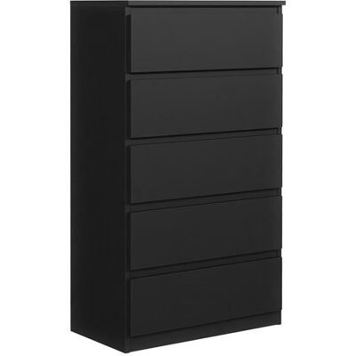 Commode 5 tiroirs - Meblocker - Meuble de Rangement Spacieux - Salon Bureau chambre à couche & enfant - Noir Noir - Publicité Commode 5 tiroirs - Meblocker - Meuble de Rangement Spacieux - Salon Bureau chambre à couche & enfant - Noir Noir - Publicité