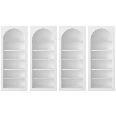 VENTE-UNIQUE Lot de 4 bibliothèques avec 6 niches - Blanc - CYMORA Blanc - Publicité VENTE-UNIQUE Lot de 4 bibliothèques avec 6 niches - Blanc - CYMORA Blanc - Publicité