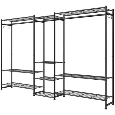SONGMICS Penderie Souple Métallique Ouvert avec 3 Tringles et 10 Étagères 30 x 2064 x 1571 cm pour Chambre Entrée Noir Noir - Publicité SONGMICS Penderie Souple Métallique Ouvert avec 3 Tringles et 10 Étagères 30 x 2064 x 1571 cm pour Chambre Entrée Noir Noir - Publicité
