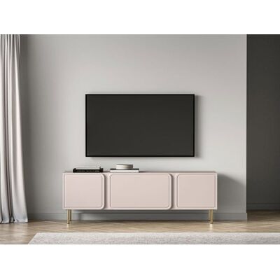 SELSEY Meuble TV 2 portes avec abattant - LOPPA - 160 cm - beige cachemire Beige - Publicité SELSEY Meuble TV 2 portes avec abattant - LOPPA - 160 cm - beige cachemire Beige - Publicité