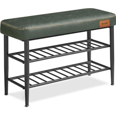 Banc à Chaussures - VASAGLE - Style Moderne Mi-siècle - Charge 135 kg - 8 Paires - Vert Forêt Vert - Publicité Banc à Chaussures - VASAGLE - Style Moderne Mi-siècle - Charge 135 kg - 8 Paires - Vert Forêt Vert - Publicité