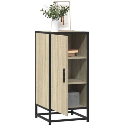 vidaXL Buffet chêne sonoma 355x35x76 cm bois dingénierie et métal 848940 Beige - Publicité vidaXL Buffet chêne sonoma 355x35x76 cm bois dingénierie et métal 848940 Beige - Publicité