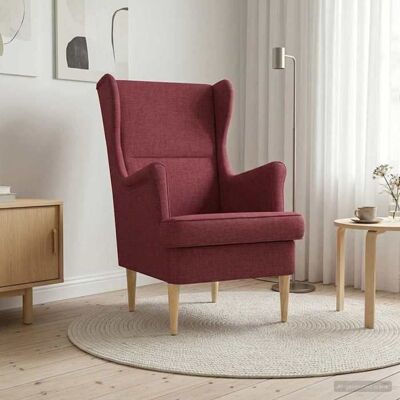 vidaXL fauteuil Bordeaux tissu 42029858 Rouge - Publicité vidaXL fauteuil Bordeaux tissu 42029858 Rouge - Publicité