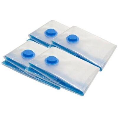 BOX AND BEYOND Lot 4 housses rangement sous vide 70 x 50 cm taille M Blanc - Publicité BOX AND BEYOND Lot 4 housses rangement sous vide 70 x 50 cm taille M Blanc - Publicité