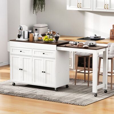 Generic Buffet bas 112-180.5×45×92.2 cm avec coin repas extensible Buffet de cuisine avec tiroirs Buffet salle a manger en blanc Blanc - Publicité Generic Buffet bas 112-180.5×45×92.2 cm avec coin repas extensible Buffet de cuisine avec tiroirs Buffet salle a manger en blanc Blanc - Publicité