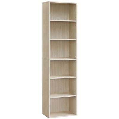 VASAGLE Bibliothèque Étagère sur 6 Niveaux Meuble de Rangement Ouvert Étagère 24 x 40 x 1785 cm Beige Naturel Beige - Publicité VASAGLE Bibliothèque Étagère sur 6 Niveaux Meuble de Rangement Ouvert Étagère 24 x 40 x 1785 cm Beige Naturel Beige - Publicité