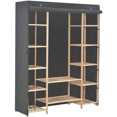 vidaXL Garde-robe Gris 135 x 40 x 170 cm Tissu Gris - Publicité vidaXL Garde-robe Gris 135 x 40 x 170 cm Tissu Gris - Publicité