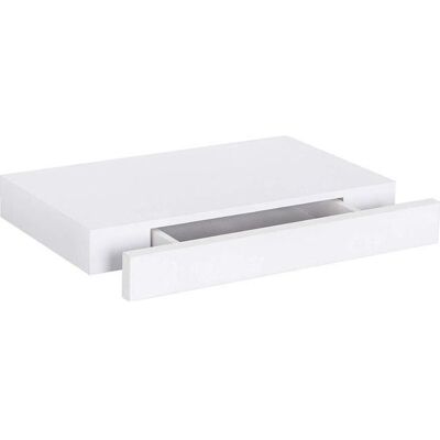 WOLTU Étagère murale avec tiroir secret Etagère de rangemen en MDF 40x25x5cm Blanc Blanc - Publicité WOLTU Étagère murale avec tiroir secret Etagère de rangemen en MDF 40x25x5cm Blanc Blanc - Publicité
