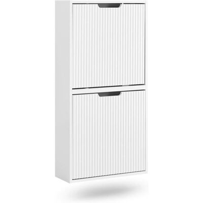SoBuy Meuble à Chaussures Ultra Fin 19 cm Armoire Rangement Blanc 50x19x100 cm Montage Vertical ou Horizontal pour Entrée Blanc - Publicité SoBuy Meuble à Chaussures Ultra Fin 19 cm Armoire Rangement Blanc 50x19x100 cm Montage Vertical ou Horizontal pour Entrée Blanc - Publicité
