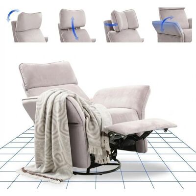 FlexiSpot Fauteuil Relaxant Électrique XR8 Cradle Inclinable Pivotant Appuie-Tête 3D Accoudoirs Dossier Réglables Beige Beige - Publicité FlexiSpot Fauteuil Relaxant Électrique XR8 Cradle Inclinable Pivotant Appuie-Tête 3D Accoudoirs Dossier Réglables Beige Beige - Publicité