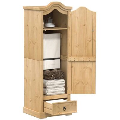 vidaXL Garde-robe Corona 55x52x170 cm bois de pin massif armoire de rangement organisateur de garde-robe armoire 4002765 Marron - Publicité vidaXL Garde-robe Corona 55x52x170 cm bois de pin massif armoire de rangement organisateur de garde-robe armoire 4002765 Marron - Publicité