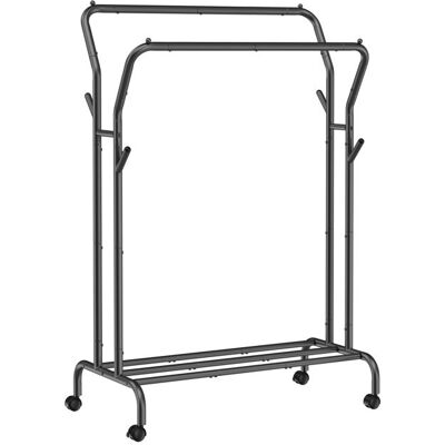 SONGMICS Portant à Vêtements avec Roulettes Charge 100 kg Largeur de 1035 cm Rangement Polyvalent Noir Noir - Publicité SONGMICS Portant à Vêtements avec Roulettes Charge 100 kg Largeur de 1035 cm Rangement Polyvalent Noir Noir - Publicité
