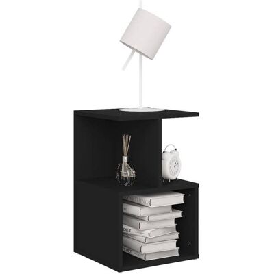 VIDAXL Meuble de chevet - UU - Table de nuit - noir 35x35x55 cm - bois ingénierie C98 Noir - Publicité VIDAXL Meuble de chevet - UU - Table de nuit - noir 35x35x55 cm - bois ingénierie C98 Noir - Publicité
