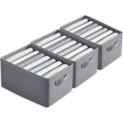 Boite Rangement Vetement 3 Pcs Organisateur de Tiroir Organisateur Armoire Vetement avec Compartiments et Poignée - 30*44*2 ODIPIE - Publicité Boite Rangement Vetement 3 Pcs Organisateur de Tiroir Organisateur Armoire Vetement avec Compartiments et Poignée - 30*44*2 ODIPIE - Publicité
