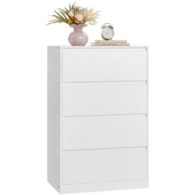VASAGLE Kailyn Collection - Commode Chambre 4 Tiroirs Armoire de Rangement Meuble à Vêtements 40 x 60 x 974 cm Blanc Neige Blanc - Publicité VASAGLE Kailyn Collection - Commode Chambre 4 Tiroirs Armoire de Rangement Meuble à Vêtements 40 x 60 x 974 cm Blanc Neige Blanc - Publicité