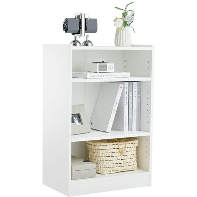 GIANTEX Meuble de Rangement Bibliothèque à 3 Niveaux Étagères Réglables à 18 Positions pour salon chambre 50x30x75 cm Blanc Blanc - Publicité GIANTEX Meuble de Rangement Bibliothèque à 3 Niveaux Étagères Réglables à 18 Positions pour salon chambre 50x30x75 cm Blanc Blanc - Publicité
