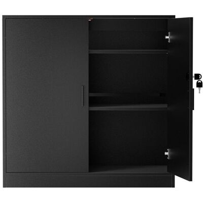 Classeur verrouillable – Armoire de bureau verrouillable avec étagères réglables – Armoire de rangement polyvalente Noir Noir - Publicité Classeur verrouillable – Armoire de bureau verrouillable avec étagères réglables – Armoire de rangement polyvalente Noir Noir - Publicité