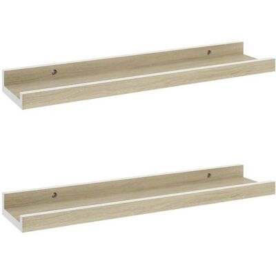VIDAXL SALE 2025Lot de 2 Étagères murales - Étagères Suspendues de CD - blanc et Chêne sonoma - 40x9x3 cm Chill648199 Blanc - Publicité VIDAXL SALE 2025Lot de 2 Étagères murales - Étagères Suspendues de CD - blanc et Chêne sonoma - 40x9x3 cm Chill648199 Blanc - Publicité