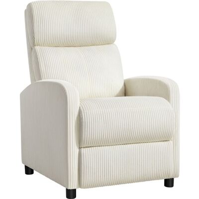 Yaheetech Fauteuil Inclinable en Velours Fauteuil de Salon Rembourré Fauteuil Convertible avec Repose Pied Beige Beige - Publicité Yaheetech Fauteuil Inclinable en Velours Fauteuil de Salon Rembourré Fauteuil Convertible avec Repose Pied Beige Beige - Publicité